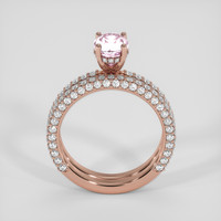 2.01 Ct. Purplish Pink Sapphire Ring, 18K Rose Gold 3