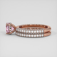 2.01 Ct. Purplish Pink Sapphire Ring, 18K Rose Gold 4