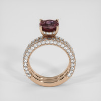 3.15 Ct. Pinkish Brown Sapphire Ring, 18K Rose Gold 3