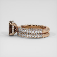 3.15 Ct. Pinkish Brown Sapphire Ring, 18K Rose Gold 4