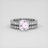 2.05 Ct. Purplish Pink Sapphire Ring, 10K White Gold 1