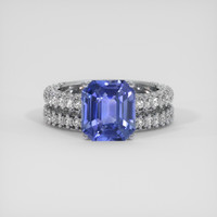 4.09 Ct. Color Change Sapphire Ring, 14K White Gold 1