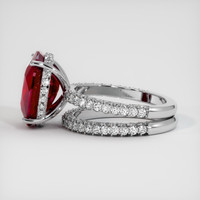 7.04 Ct. Ruby Ring, 14K White Gold 4