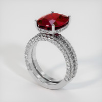 4.81 Ct. Ruby Ring, 14K White Gold 2