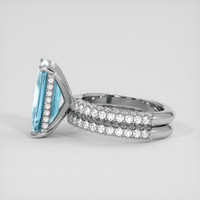 4.98 Ct. Blue Aquamarine Ring, 18K White Gold 4