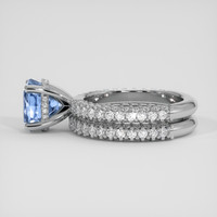 2.52 Ct. Blue Sapphire Ring, 18K White Gold 4