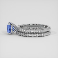 1.60 Ct. Blue Sapphire Ring, 18K White Gold 4