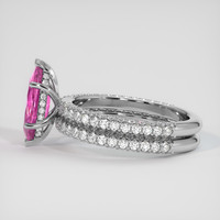 2.42 Ct. Pink Sapphire Ring, 18K White Gold 4