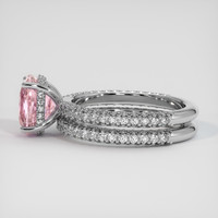 3.05 Ct. Pink Sapphire Ring, 18K White Gold 4