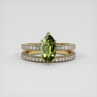 1.69 Ct. Green Sapphire Ring, 10K Yellow Gold 1