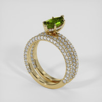1.69 Ct. Green Sapphire Ring, 10K Yellow Gold 2