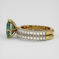 2.42 Ct. Greenish Blue Sapphire Ring, 10K Yellow Gold 4