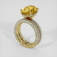 4.95 Ct. Yellow Citrine Ring, 14K Yellow Gold 2