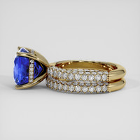 6.39 Ct. Blue Tanzanite Ring, 14K Yellow Gold 4