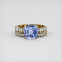4.03 Ct. Blue Sapphire Ring, 14K Yellow Gold 1