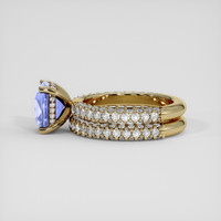 4.03 Ct. Blue Sapphire Ring, 14K Yellow Gold 4