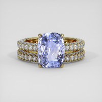 4.53 Ct. Blue Sapphire Ring, 14K Yellow Gold 1