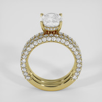 5.56 Ct. White Sapphire Ring, 14K Yellow Gold 3