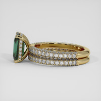 3.97 Ct. Bluish Green Sapphire Ring, 14K Yellow Gold 4