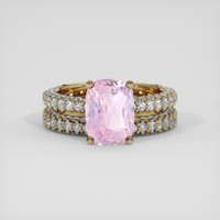 3.55 Ct. Pink Sapphire Ring, 14K Yellow Gold 1