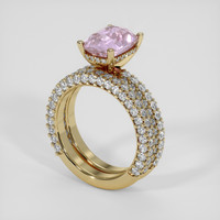 3.55 Ct. Pink Sapphire Ring, 14K Yellow Gold 2