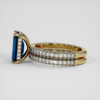3.52 Ct. Blue Sapphire Ring, 14K Yellow Gold 4