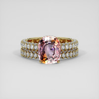 3.69 Ct. Bi Color Sapphire Ring, 14K Yellow Gold 1