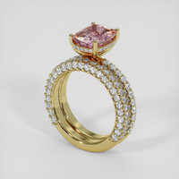 3.69 Ct. Bi Color Sapphire Ring, 14K Yellow Gold 2