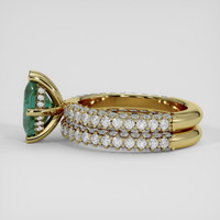 2.42 Ct. Greenish Blue Sapphire Ring, 14K Yellow Gold 4