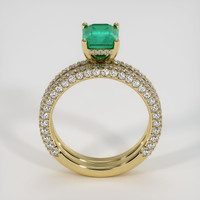 1.51 Ct. Emerald Ring, 18K Yellow Gold 3