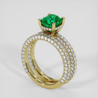 1.75 Ct. Emerald Ring, 18K Yellow Gold 2