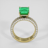 3.89 Ct. Emerald Ring, 18K Yellow Gold 3