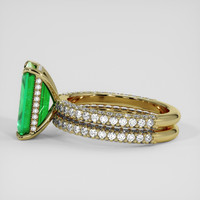 3.89 Ct. Emerald Ring, 18K Yellow Gold 4