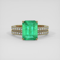 3.64 Ct. Emerald Ring, 18K Yellow Gold 1