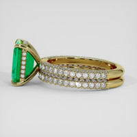 3.64 Ct. Emerald Ring, 18K Yellow Gold 4