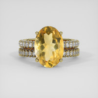 4.95 Ct. Yellow Citrine Ring, 18K Yellow Gold 1