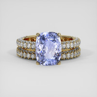 4.53 Ct. Blue Sapphire Ring, 18K Yellow Gold 1
