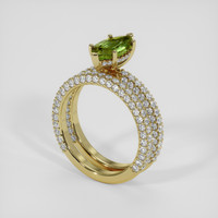 1.69 Ct. Green Sapphire Ring, 18K Yellow Gold 2