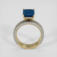 3.52 Ct. Blue Sapphire Ring, 18K Yellow Gold 3