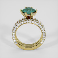 2.42 Ct. Greenish Blue Sapphire Ring, 18K Yellow Gold 3