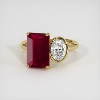 3.07 Ct. Ruby Ring, 10K Yellow Gold 1