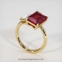 3.07 Ct. Ruby Ring, 10K Yellow Gold 2