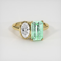 2.41 Ct. Emerald Ring, 18K Yellow Gold 1