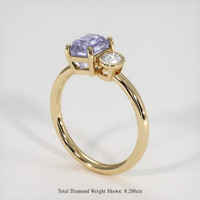 2.00 Ct. Bi Color Sapphire Ring, 18K Yellow Gold 2