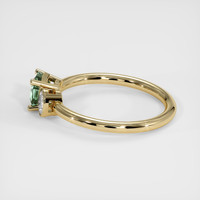 0.90 Ct. Bluish Green Sapphire Ring, 18K Yellow Gold 4