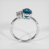 4.05 Ct. Greenish Blue Sapphire Ring, Platinum 950 3