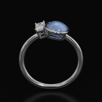 2.16 Ct. Sapphire Ring, Platinum 950 3