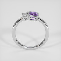0.78 Ct. Pinkish Purple Sapphire Ring, Silver 3