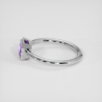 0.78 Ct. Pinkish Purple Sapphire Ring, Silver 4