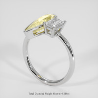 2.20 Ct. Yellow Sapphire Ring, 18K White Gold 2